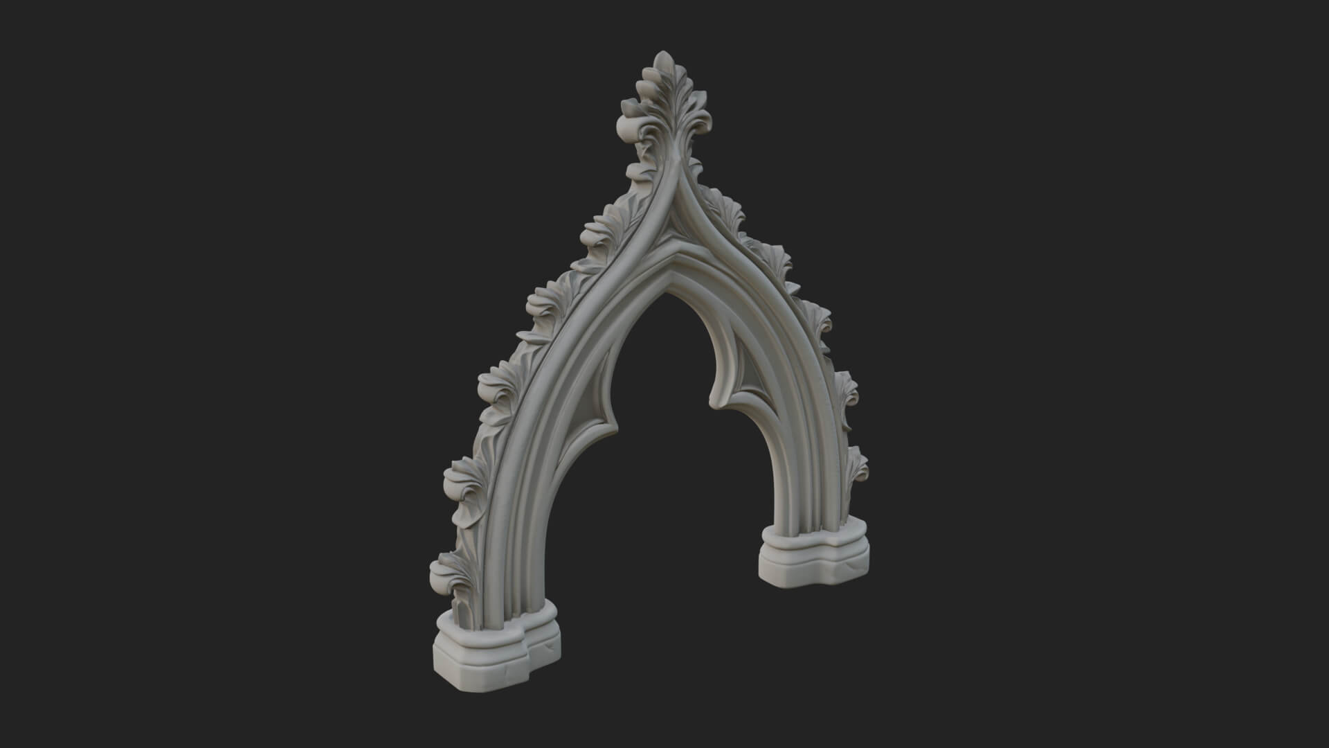 Gothic Stone Arch Design 4 3D Print Model 3D Model