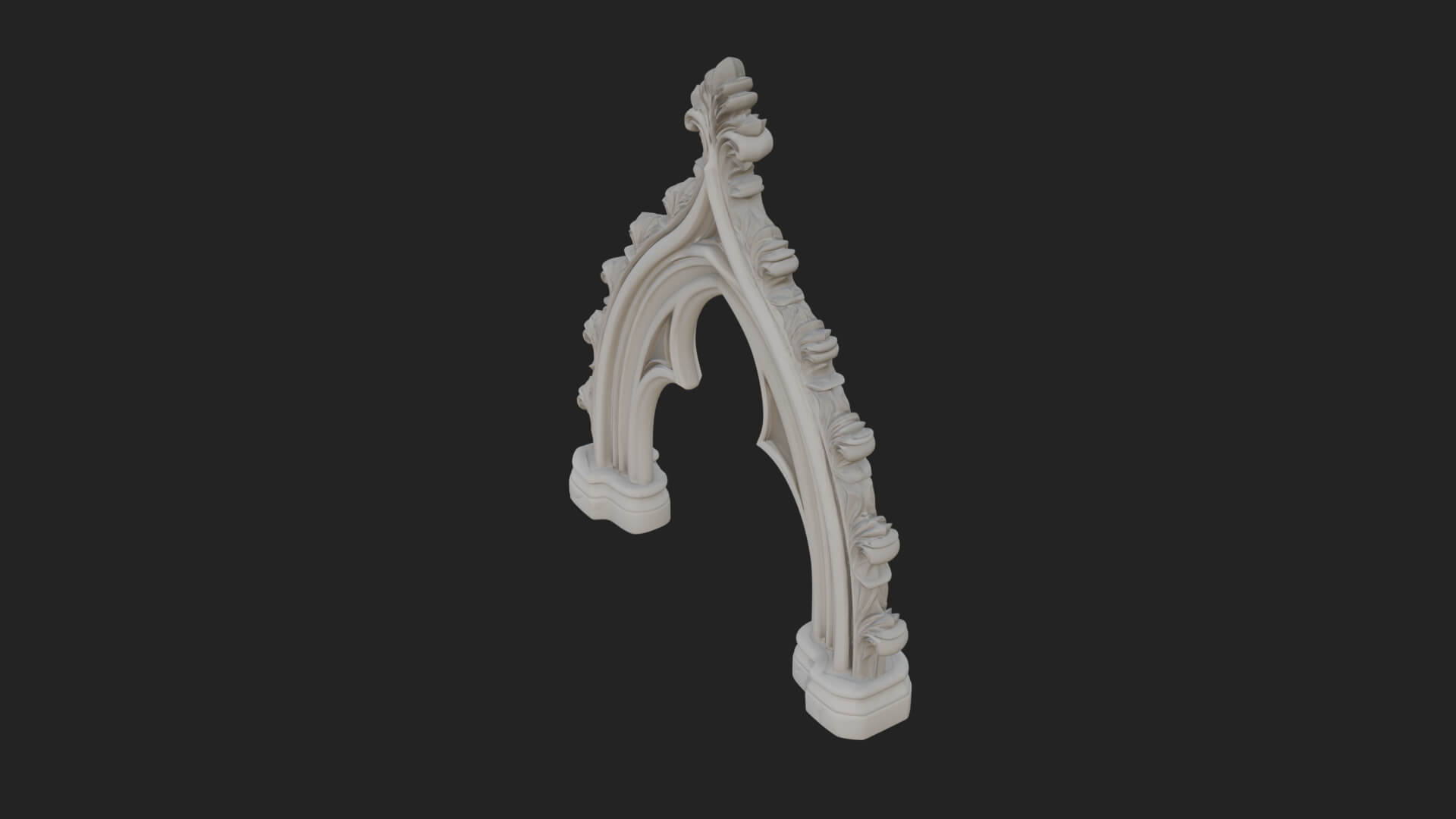Gothic Stone Arch Design 4 3D Print Model 3D Model