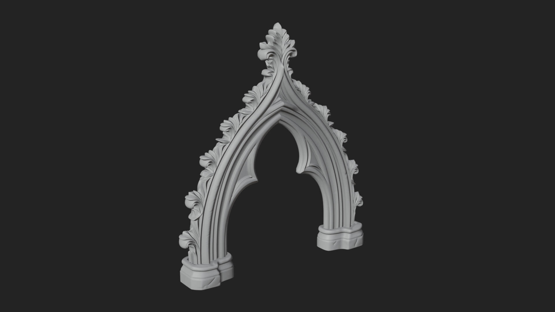 Gothic Stone Arch Design 4 3D Print Model 3D Model