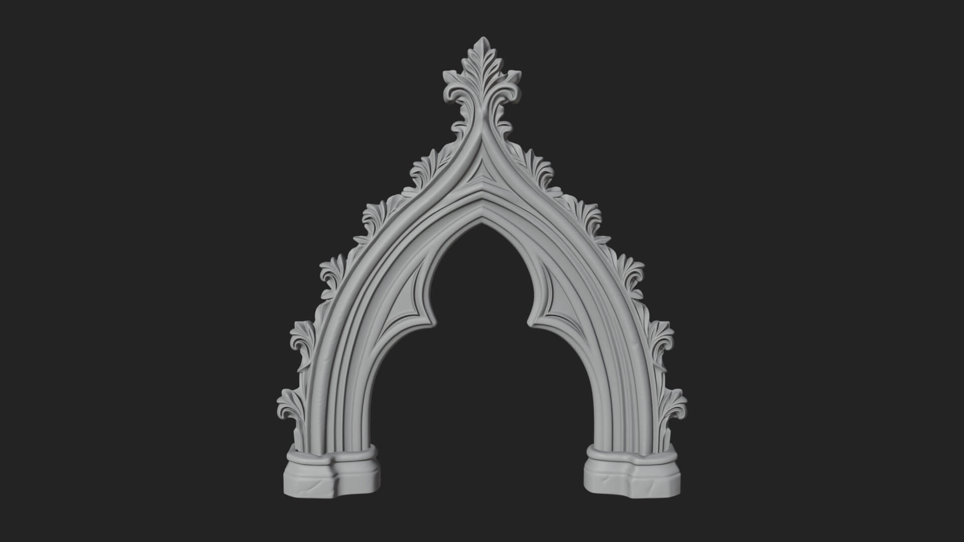 Gothic Stone Arch Design 4 3D Print Model 3D Model