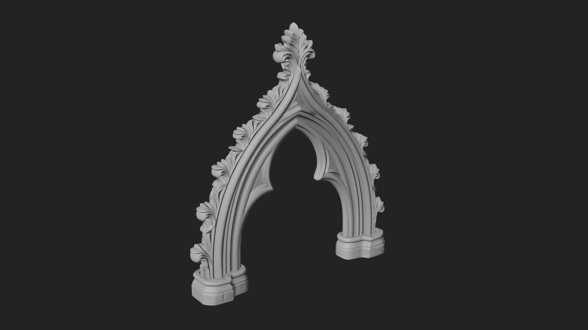 Gothic Stone Arch Design 4 3D Print Model 3D Model