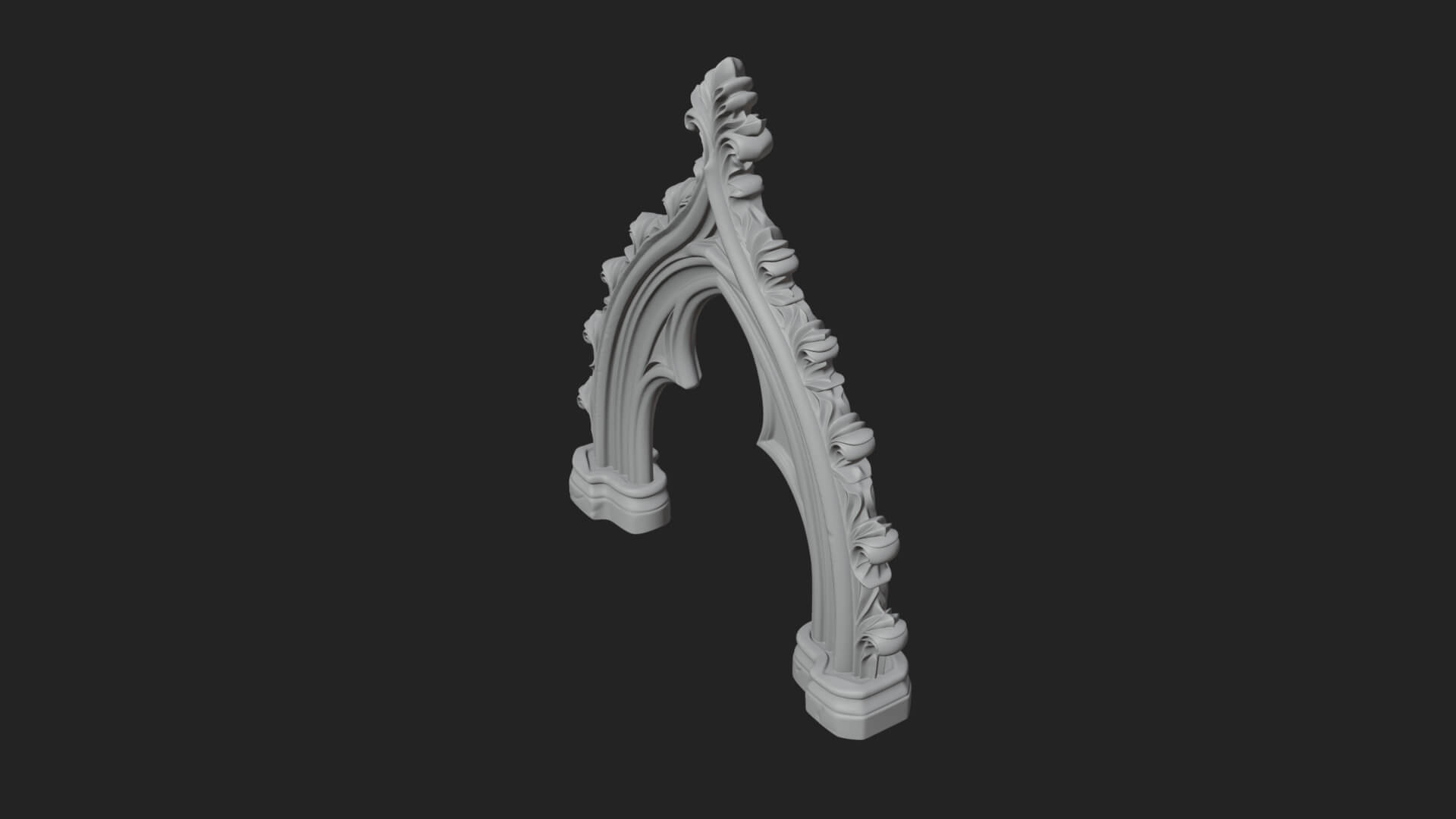 Gothic Stone Arch Design 4 3D Print Model 3D Model