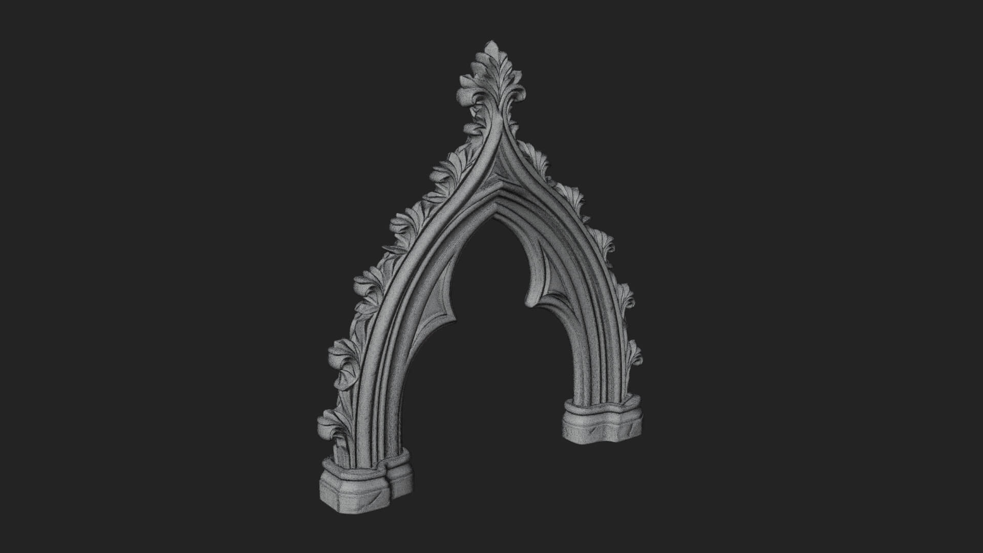 Gothic Stone Arch Design 4 3D Print Model 3D Model
