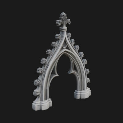 Gothic Stone Arch Design 5 3D Print Model