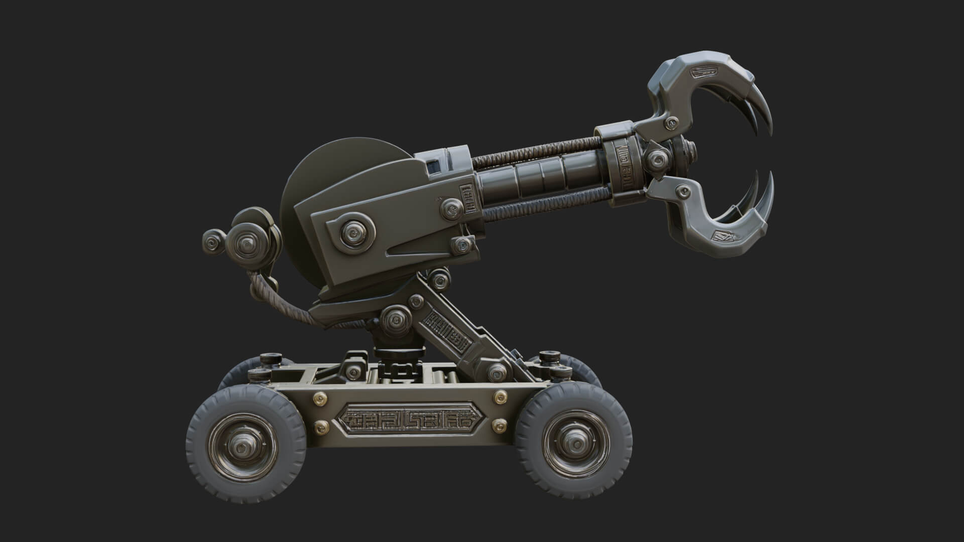 Grappling Claw Engine Model Design 1 3D Print Model 3D Model