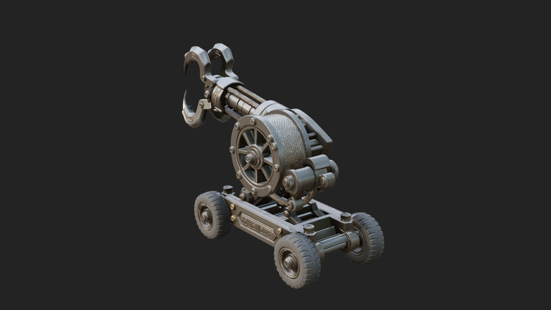 Grappling Claw Engine Model Design 1 3D Print Model 3D Model