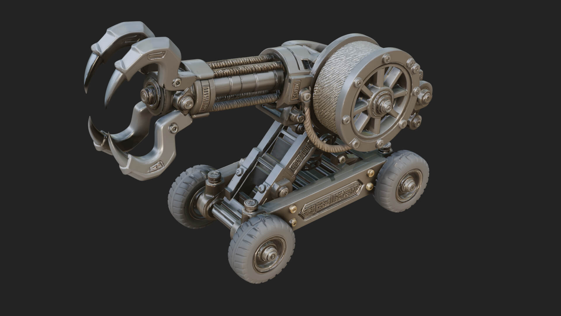 Grappling Claw Engine Model Design 1 3D Print Model 3D Model