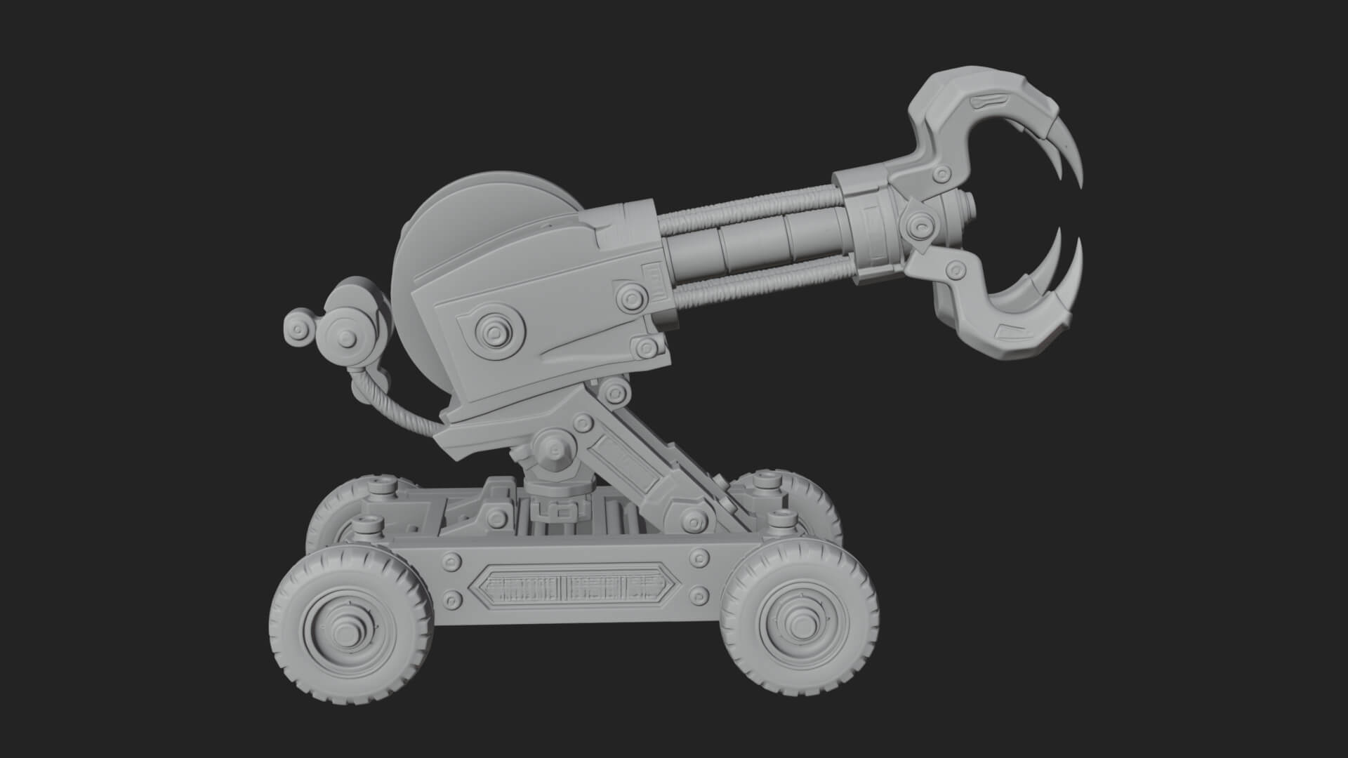 Grappling Claw Engine Model Design 1 3D Print Model 3D Model