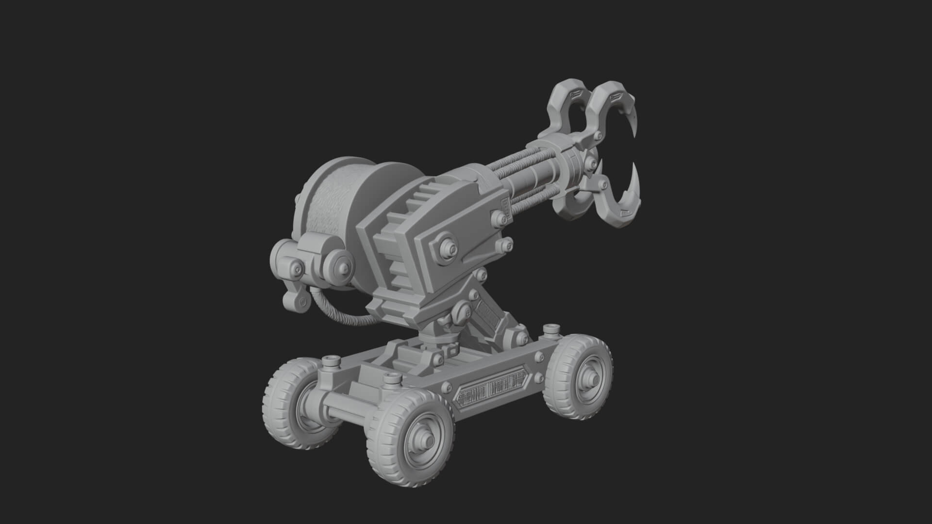 Grappling Claw Engine Model Design 1 3D Print Model 3D Model