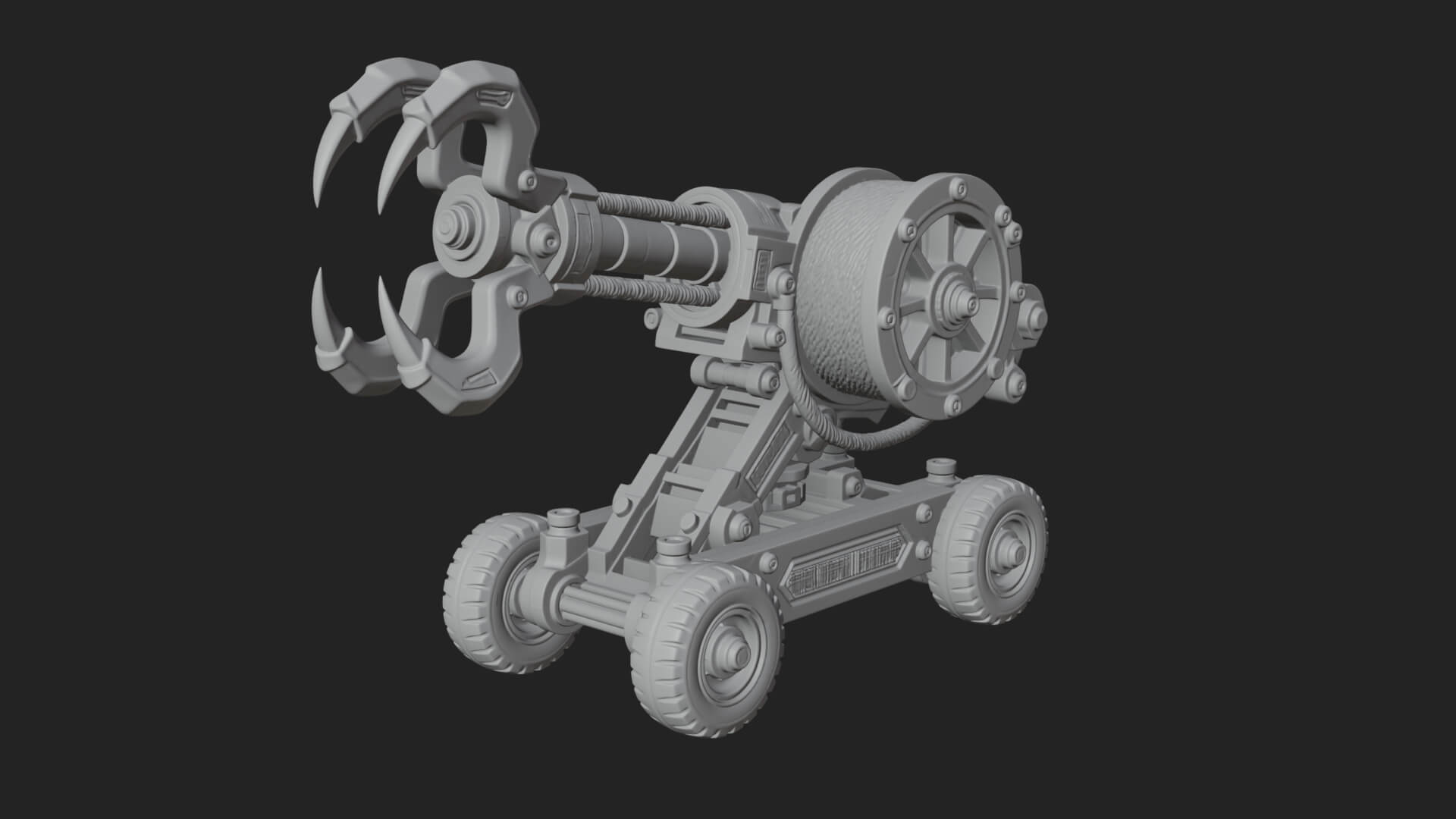 Grappling Claw Engine Model Design 1 3D Print Model 3D Model