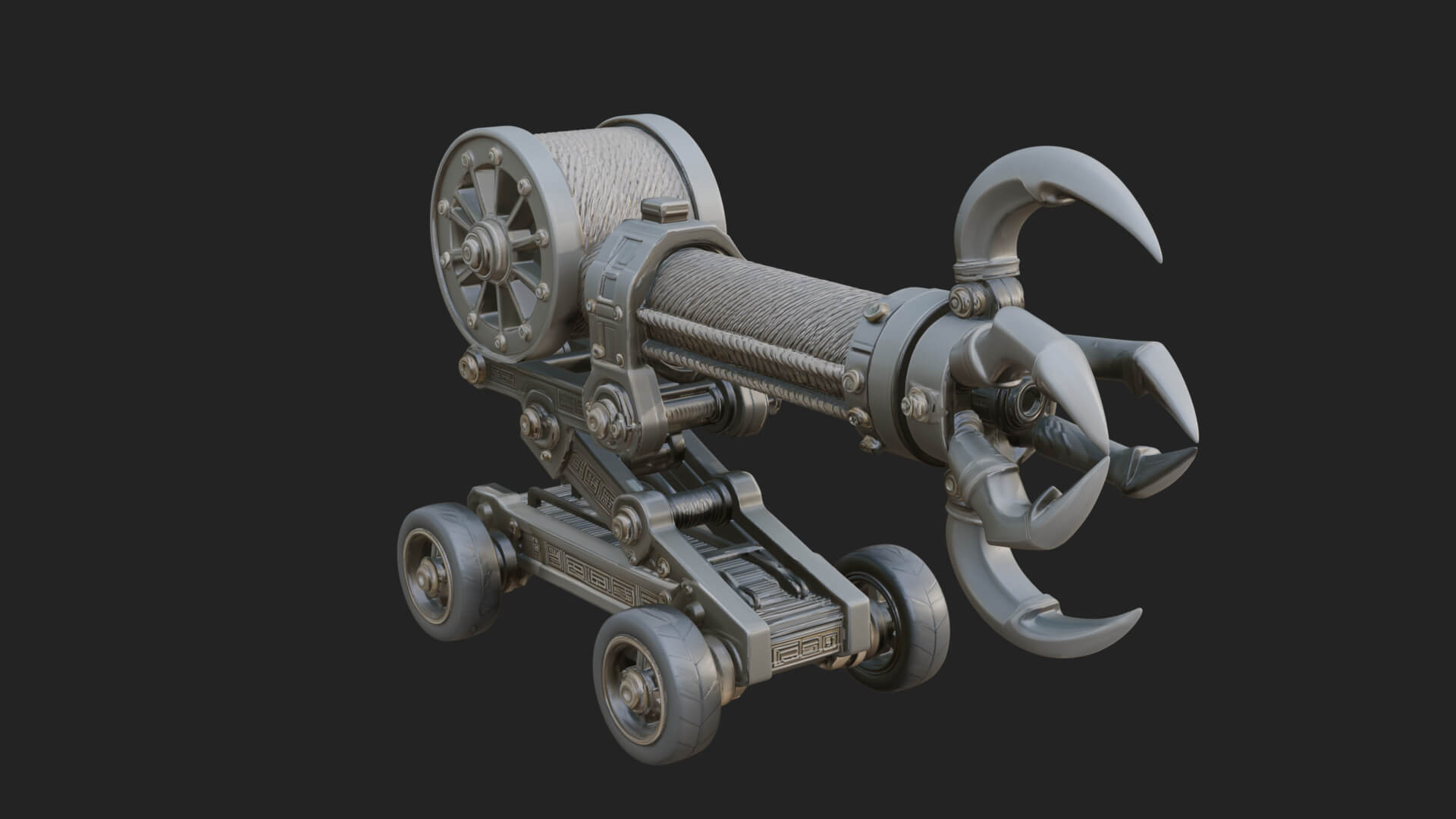 Grappling Claw Engine Model Design 2 3D Print Model 3D Model
