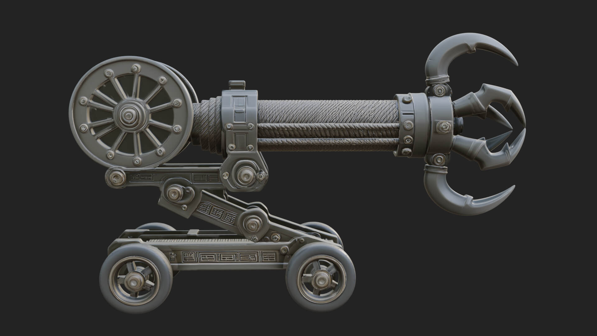 Grappling Claw Engine Model Design 2 3D Print Model 3D Model