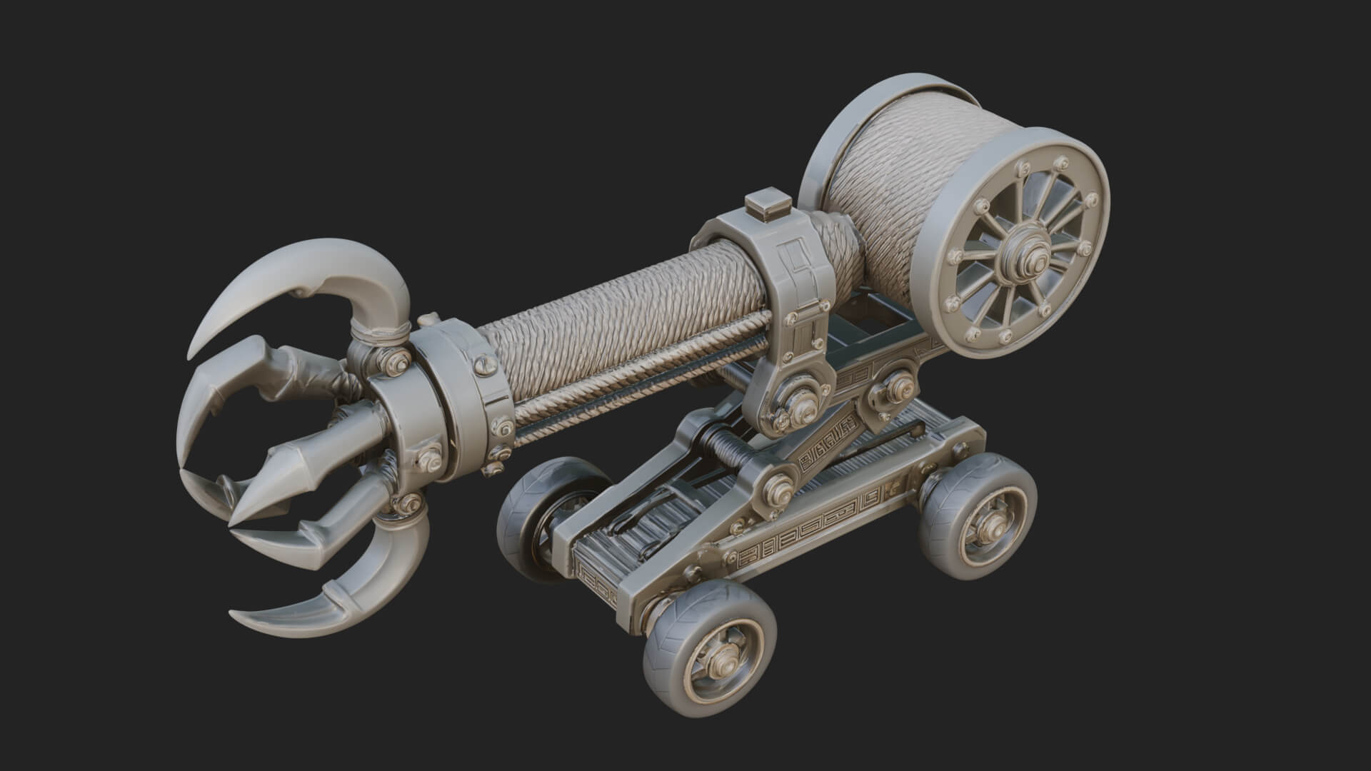 Grappling Claw Engine Model Design 2 3D Print Model 3D Model