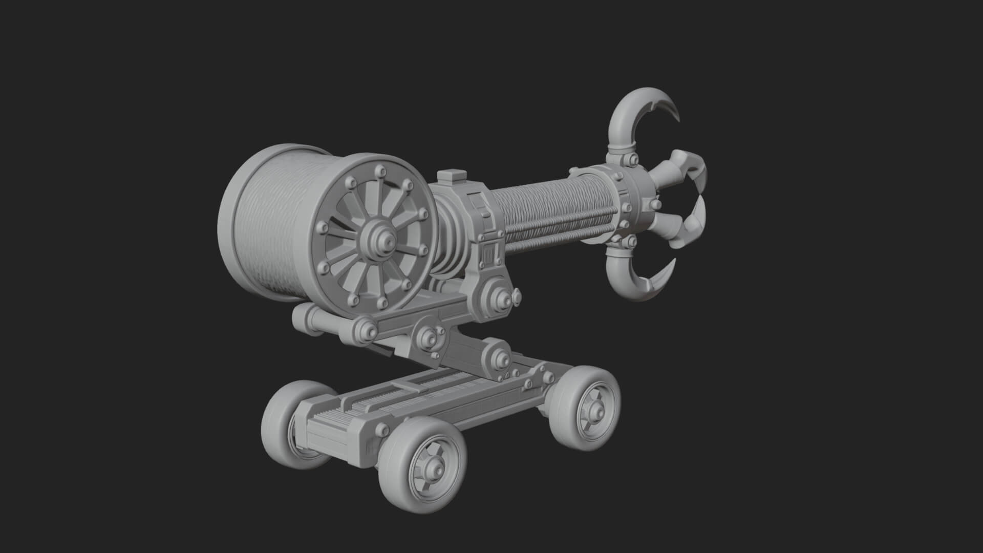 Grappling Claw Engine Model Design 2 3D Print Model 3D Model