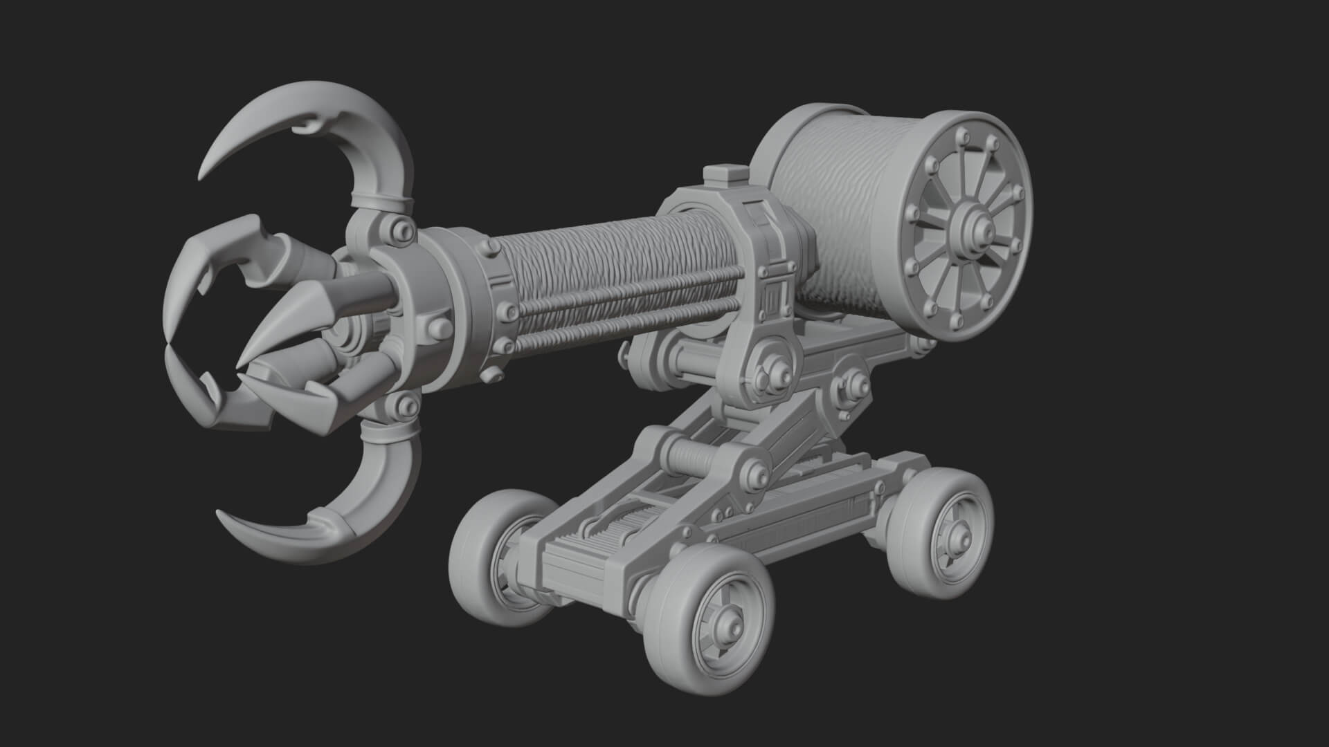 Grappling Claw Engine Model Design 2 3D Print Model 3D Model