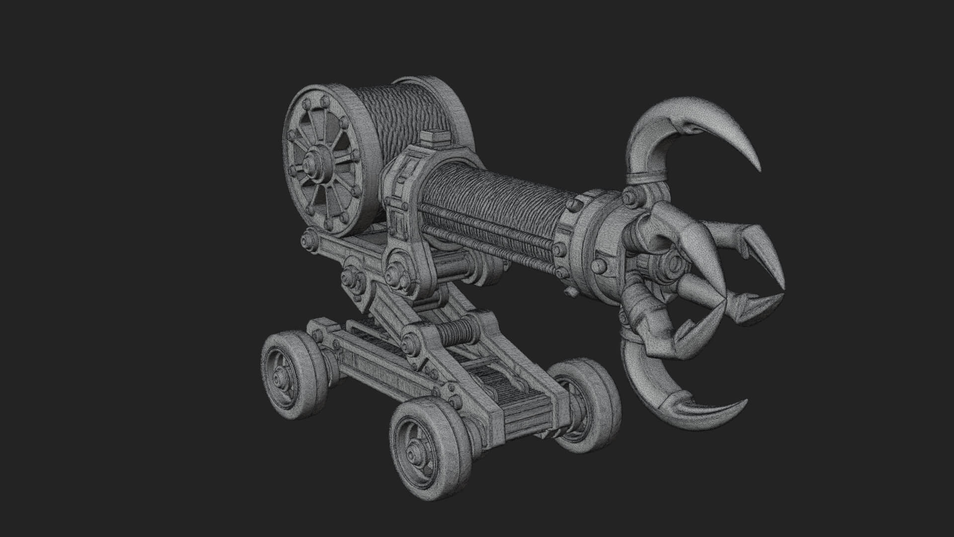 Grappling Claw Engine Model Design 2 3D Print Model 3D Model