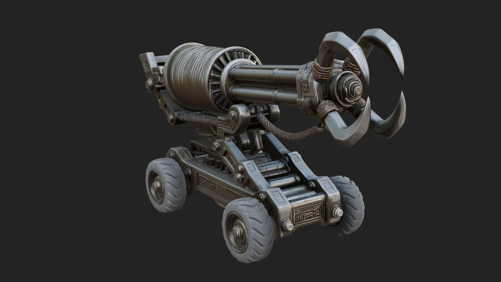 Grappling Claw Engine Model Design 3 3D Print Model 3D Model