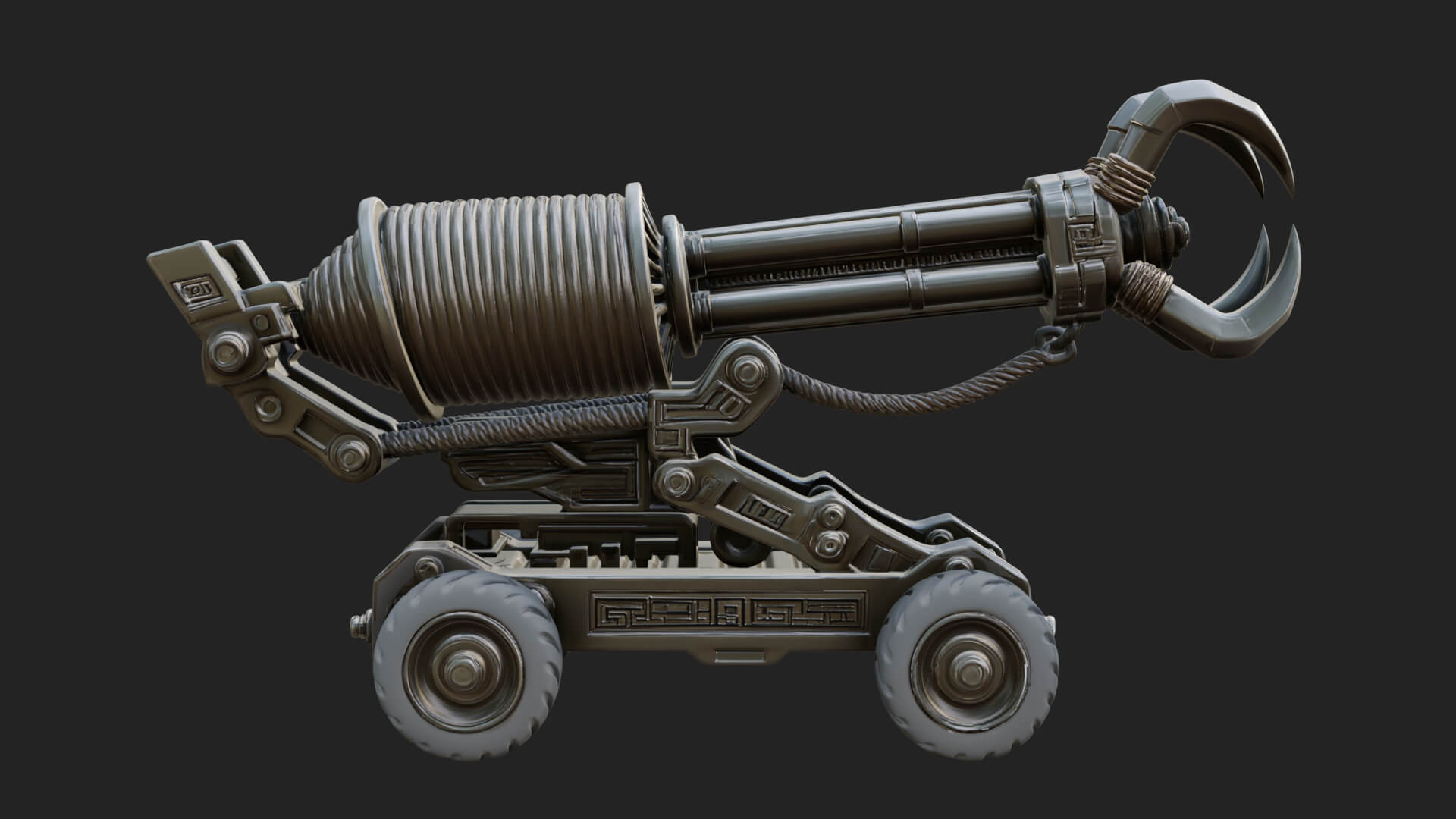 Grappling Claw Engine Model Design 3 3D Print Model 3D Model