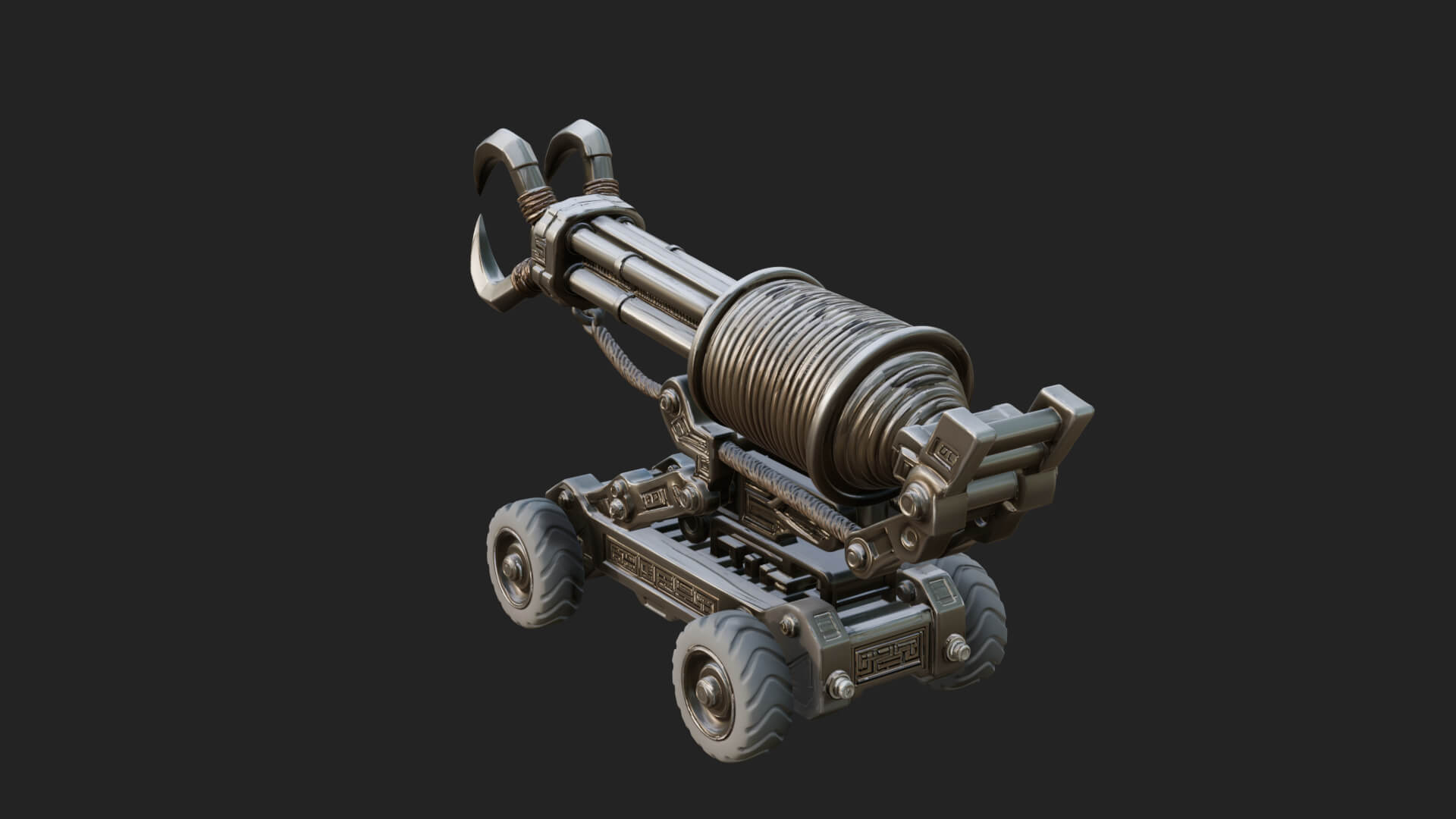 Grappling Claw Engine Model Design 3 3D Print Model 3D Model