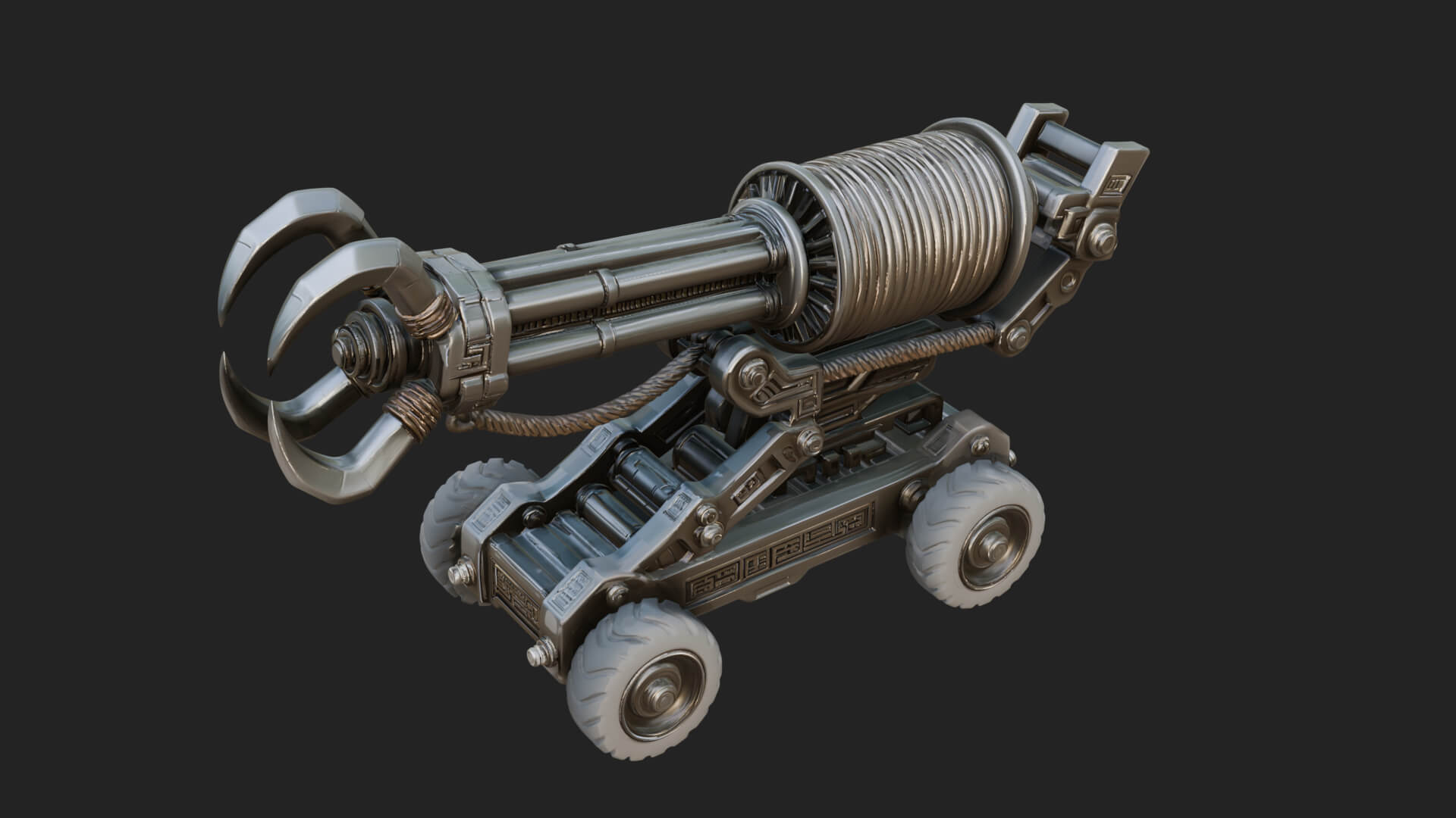 Grappling Claw Engine Model Design 3 3D Print Model 3D Model