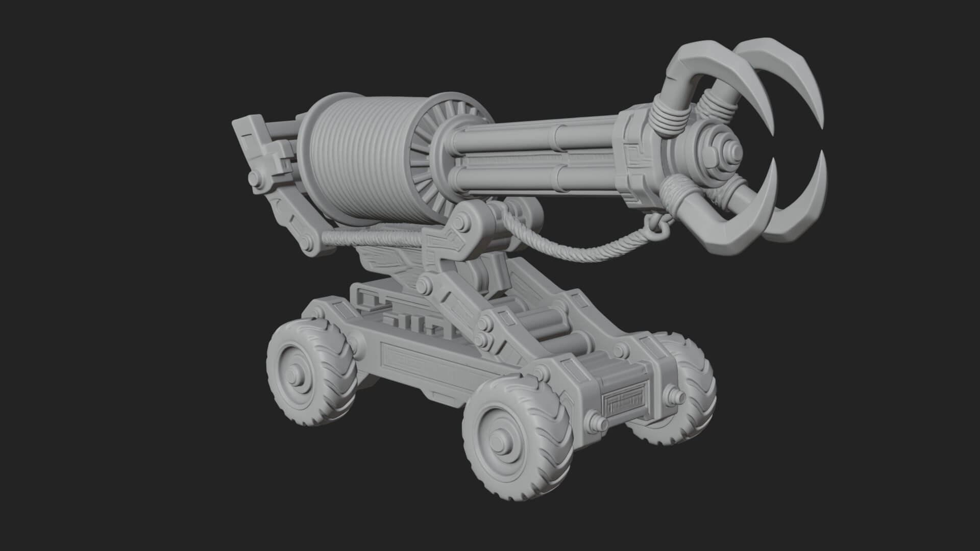 Grappling Claw Engine Model Design 3 3D Print Model 3D Model