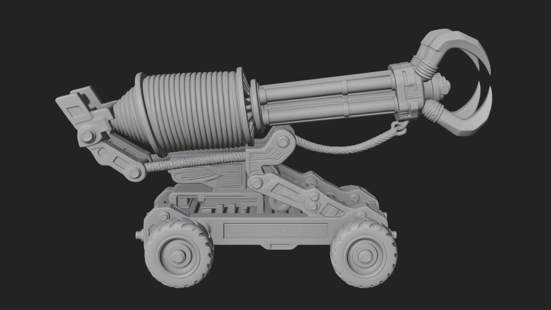Grappling Claw Engine Model Design 3 3D Print Model 3D Model