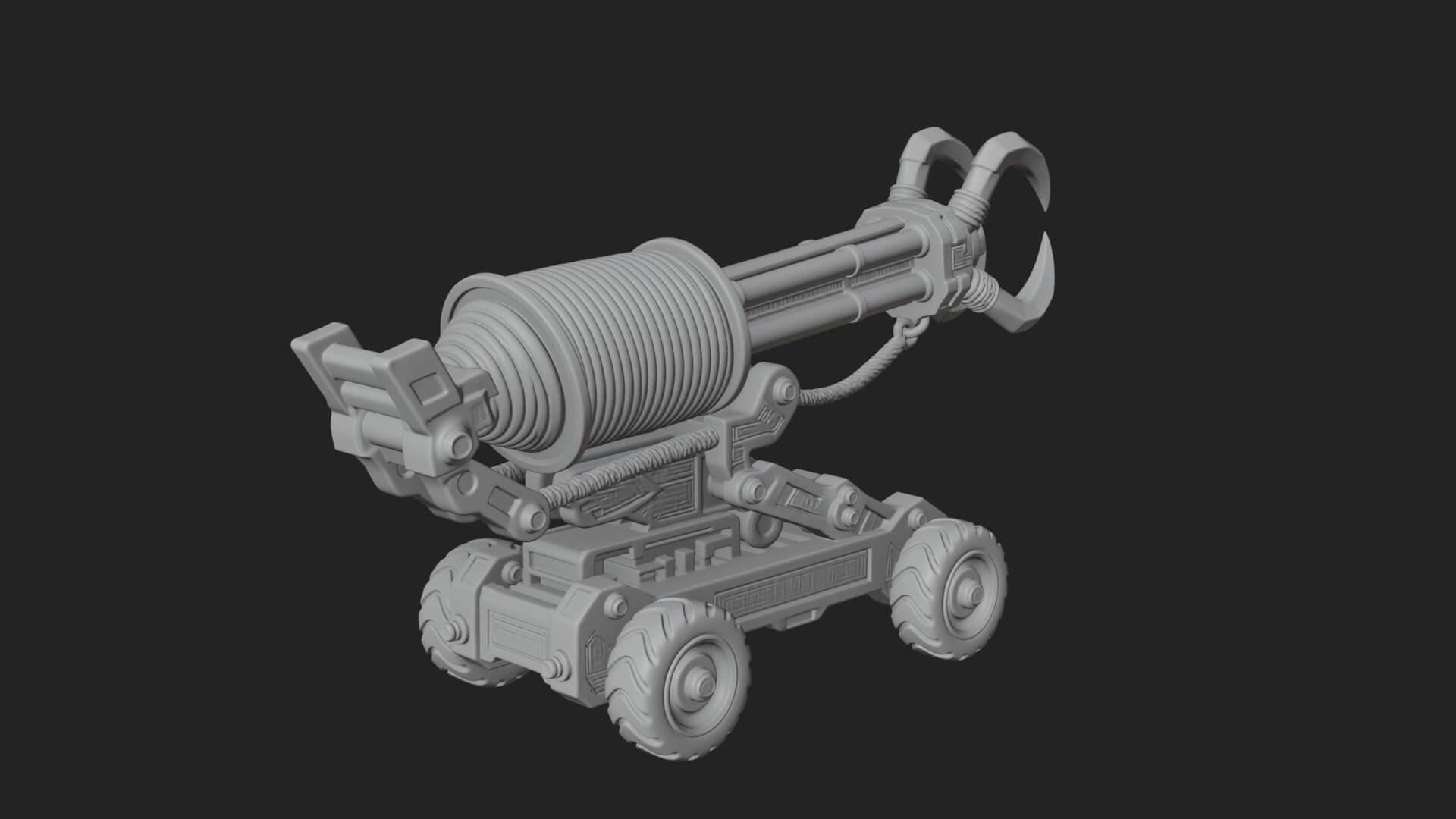 Grappling Claw Engine Model Design 3 3D Print Model 3D Model