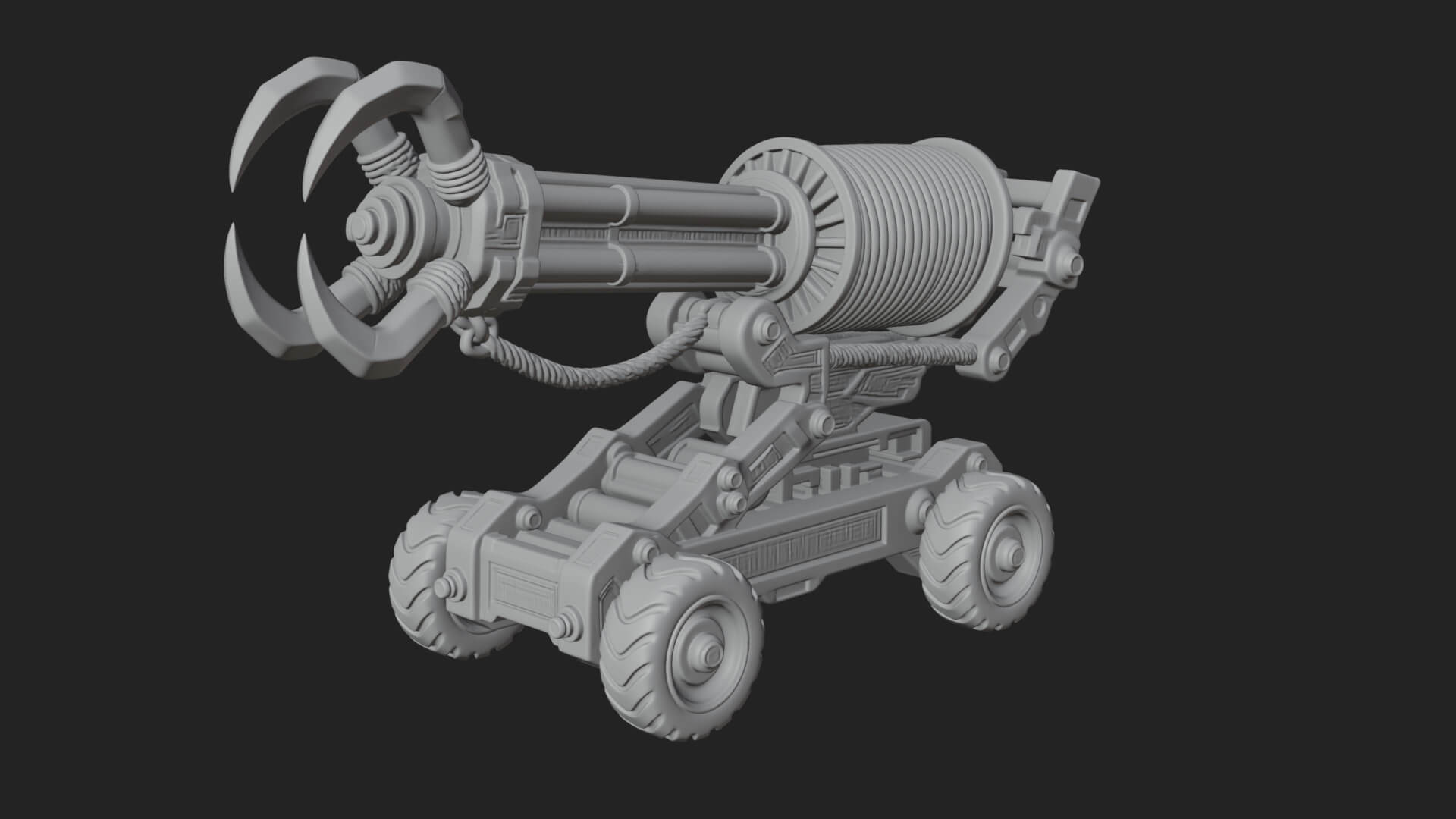 Grappling Claw Engine Model Design 3 3D Print Model 3D Model
