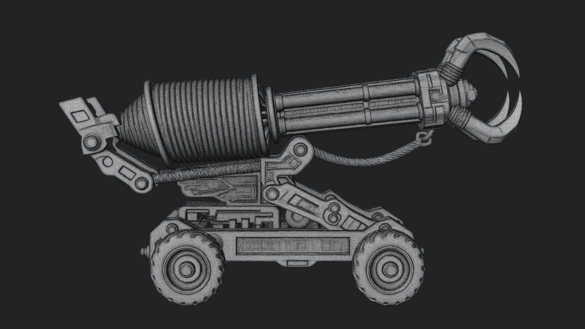 Grappling Claw Engine Model Design 3 3D Print Model 3D Model