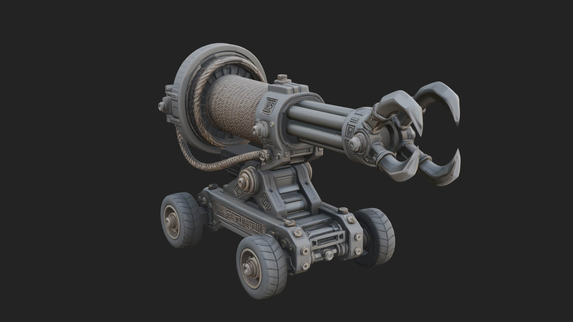 Grappling Claw Engine Model Design 4 3D Print Model 3D Model
