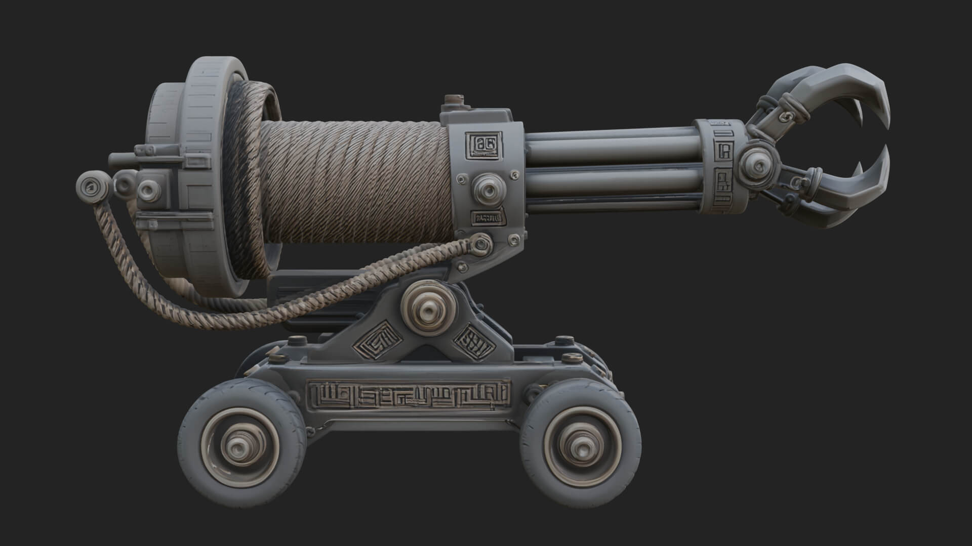 Grappling Claw Engine Model Design 4 3D Print Model 3D Model