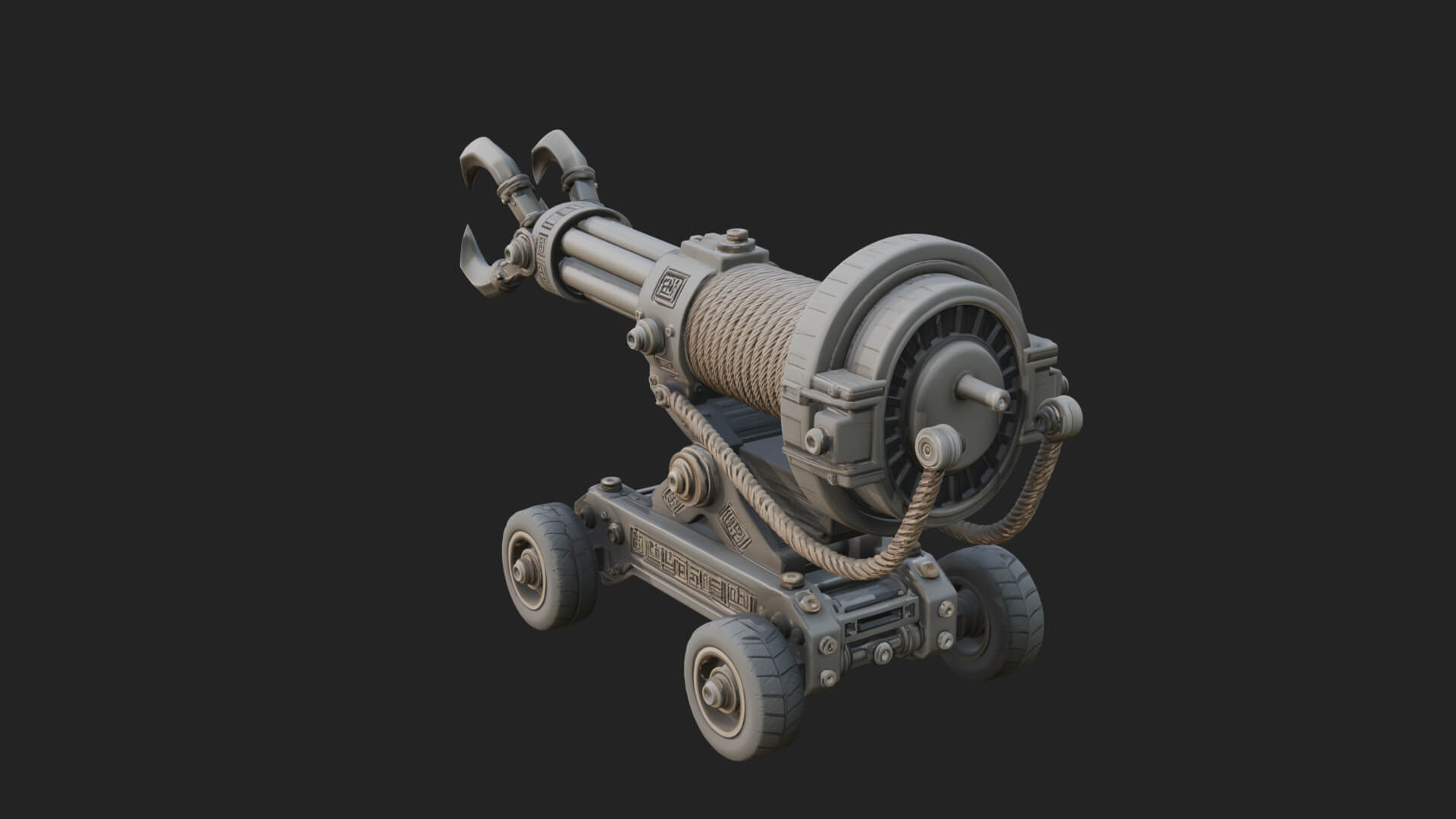 Grappling Claw Engine Model Design 4 3D Print Model 3D Model