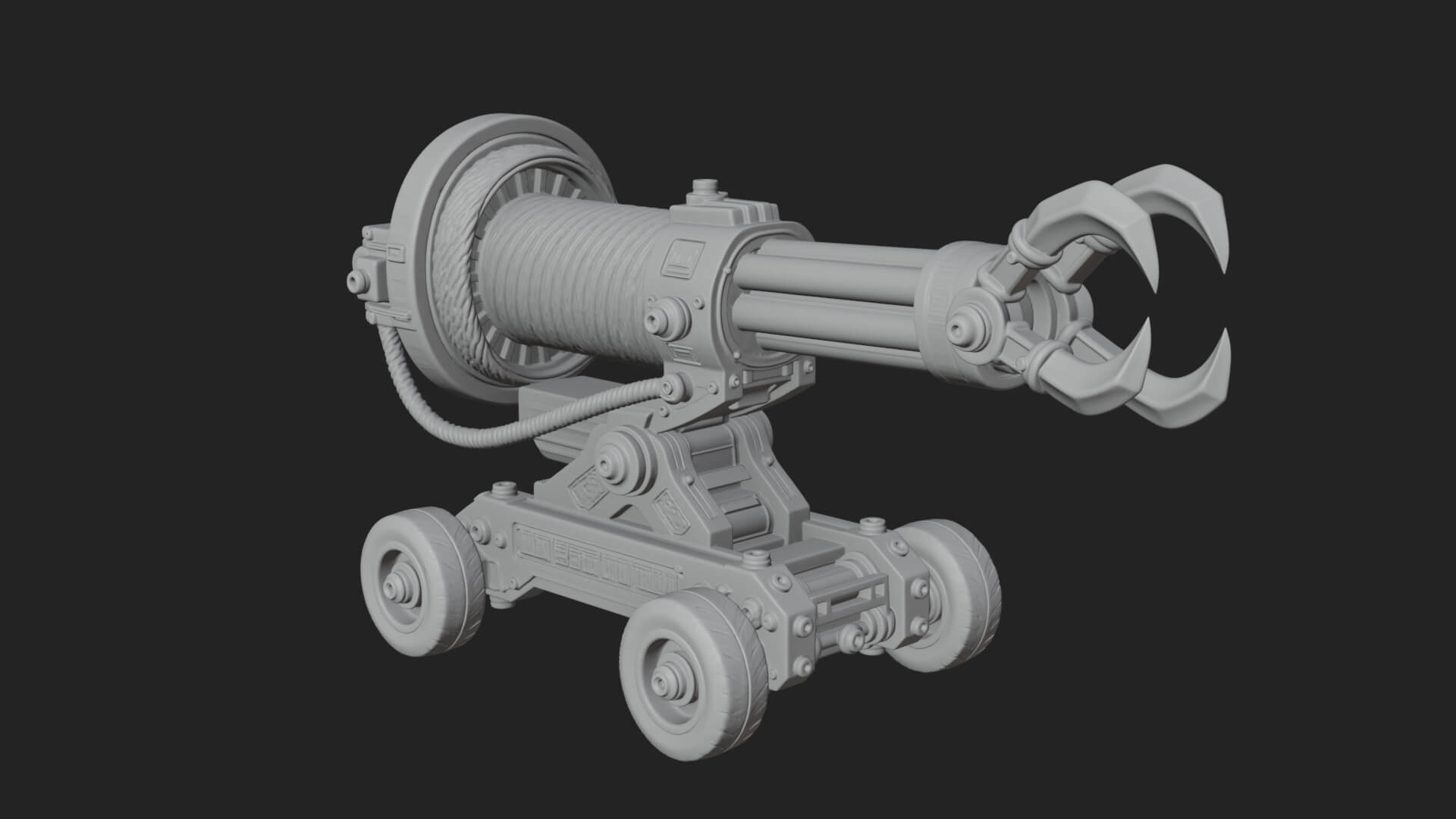 Grappling Claw Engine Model Design 4 3D Print Model 3D Model