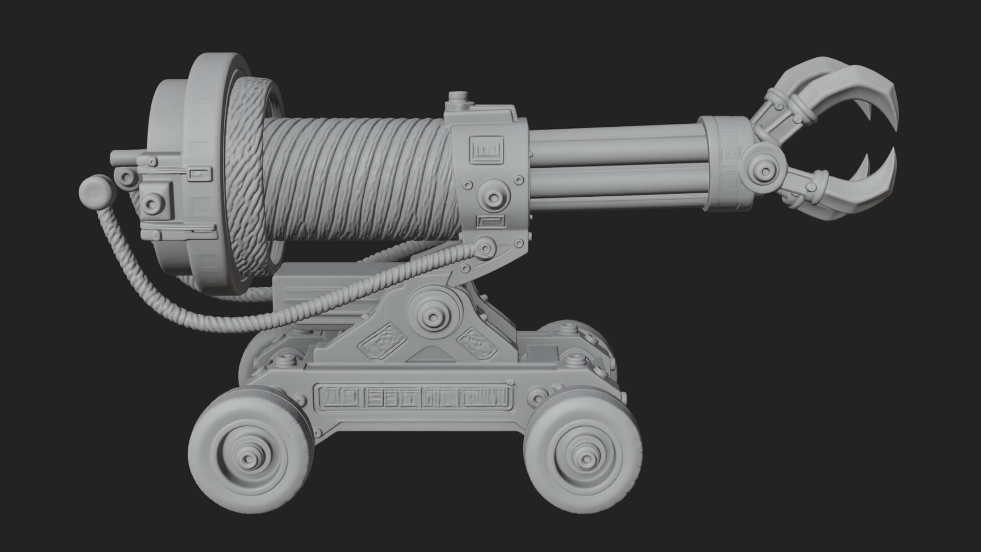 Grappling Claw Engine Model Design 4 3D Print Model 3D Model