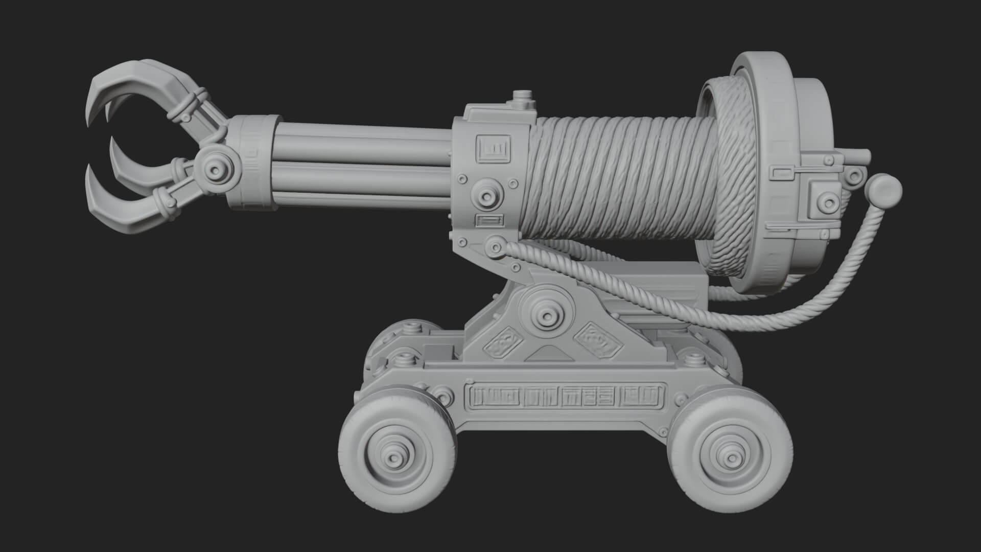 Grappling Claw Engine Model Design 4 3D Print Model 3D Model