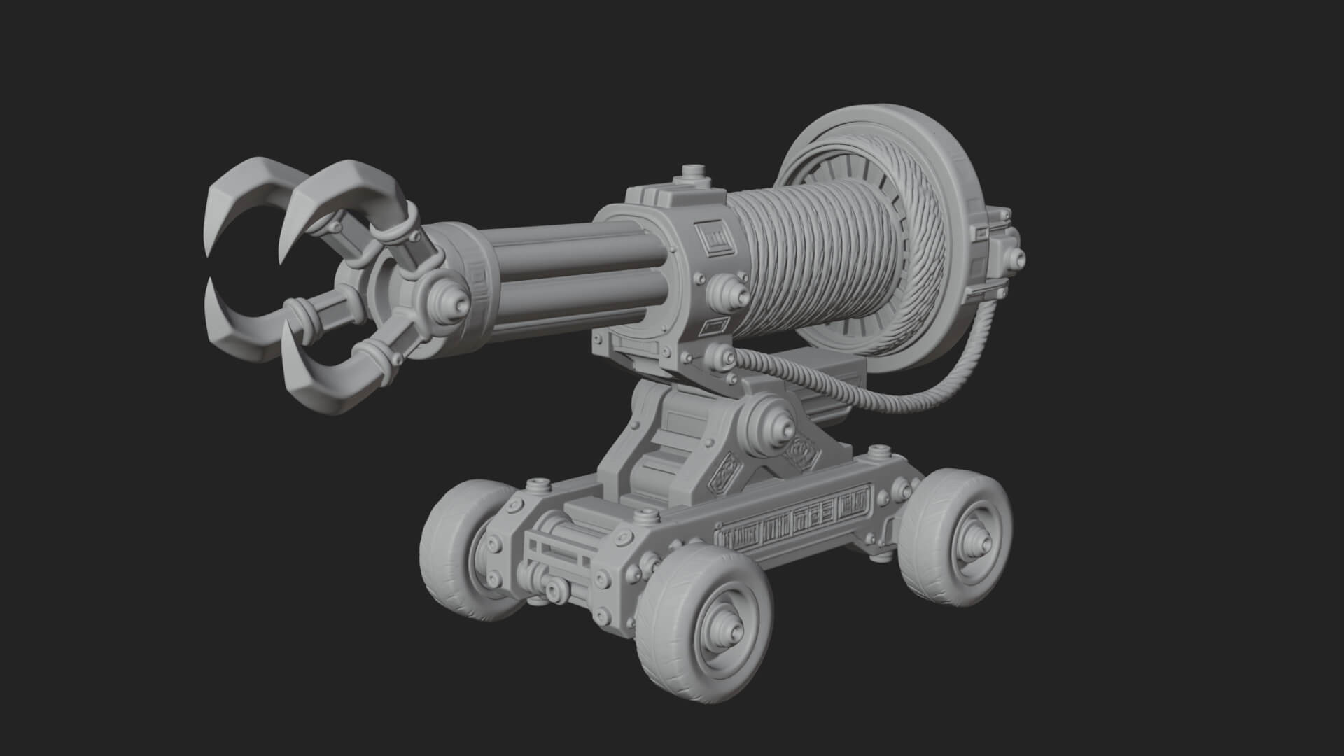 Grappling Claw Engine Model Design 4 3D Print Model 3D Model