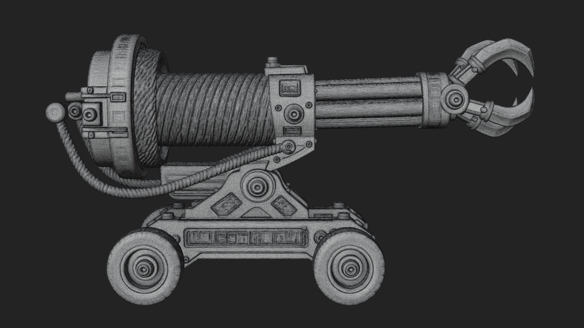 Grappling Claw Engine Model Design 4 3D Print Model 3D Model