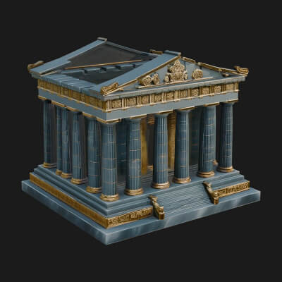 Greek Columned Temple Design 1 3D Print Model