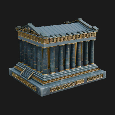 Greek Columned Temple Design 2 3D Print Model