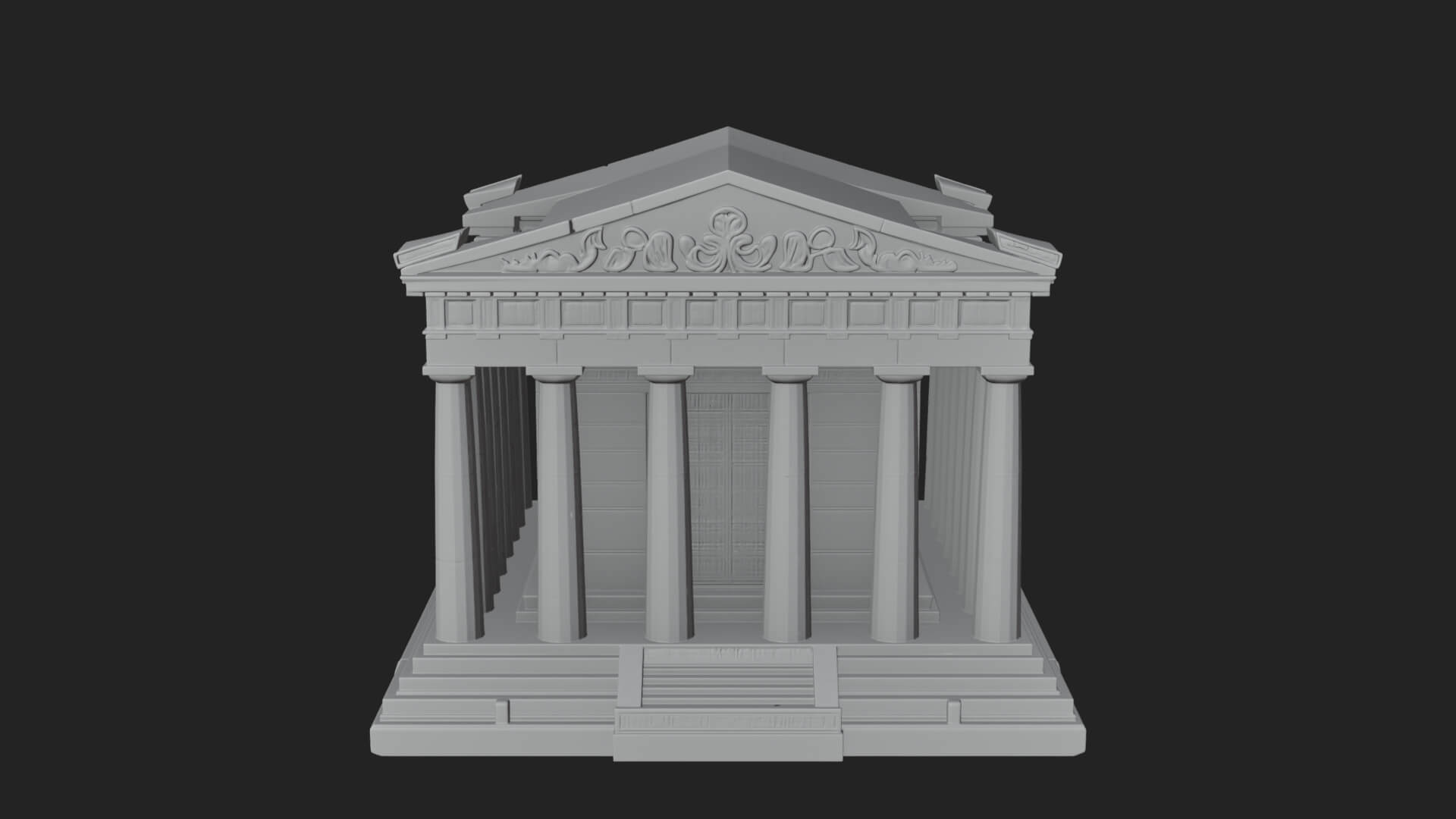 Greek Columned Temple Design 3 3D Print Model 3D Model