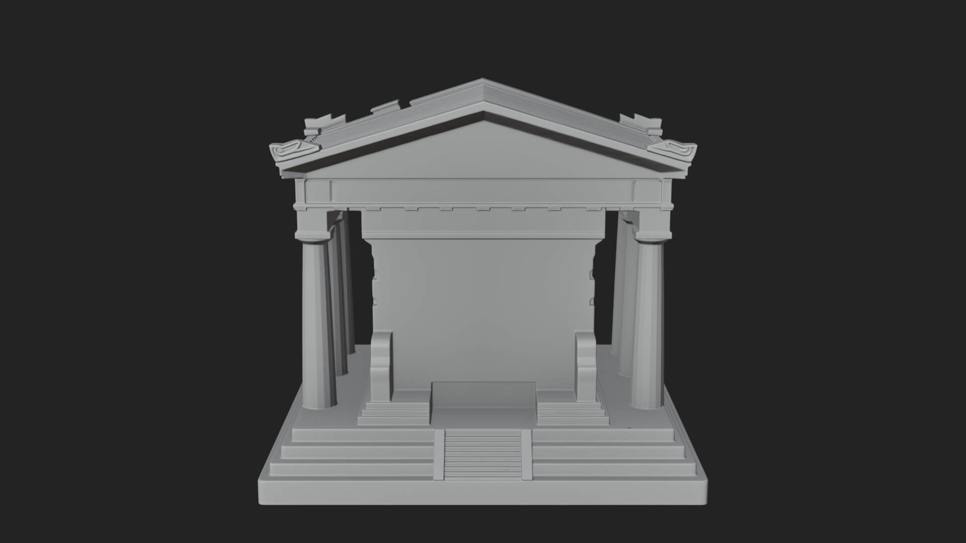 Greek Columned Temple Design 4 3D Print Model 3D Model