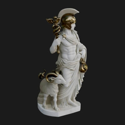 Greek God with Ram Statue Design 1 3D Print Model
