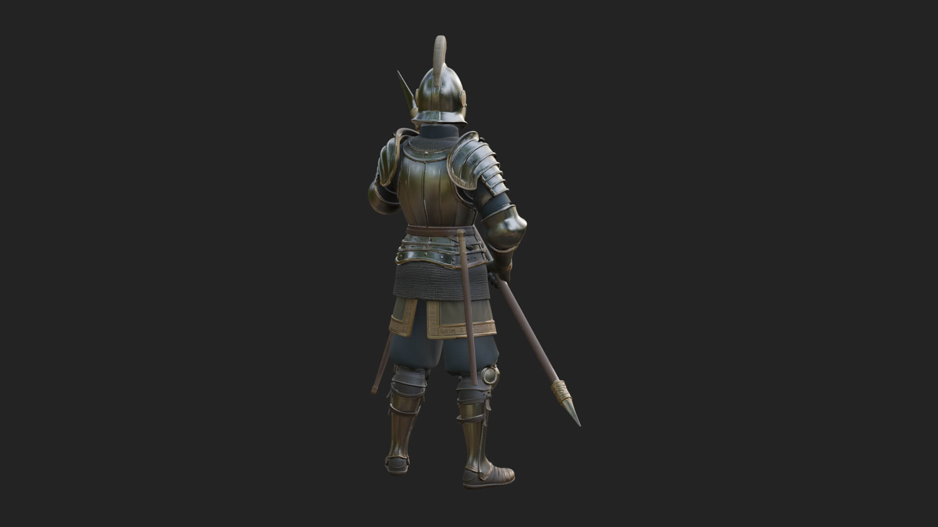 Greek Hoplite Warrior Statue Design 17 3D Print Model 3D Model