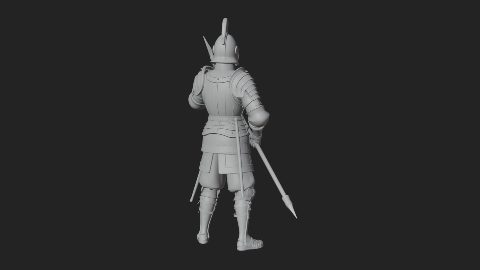 Greek Hoplite Warrior Statue Design 17 3D Print Model 3D Model
