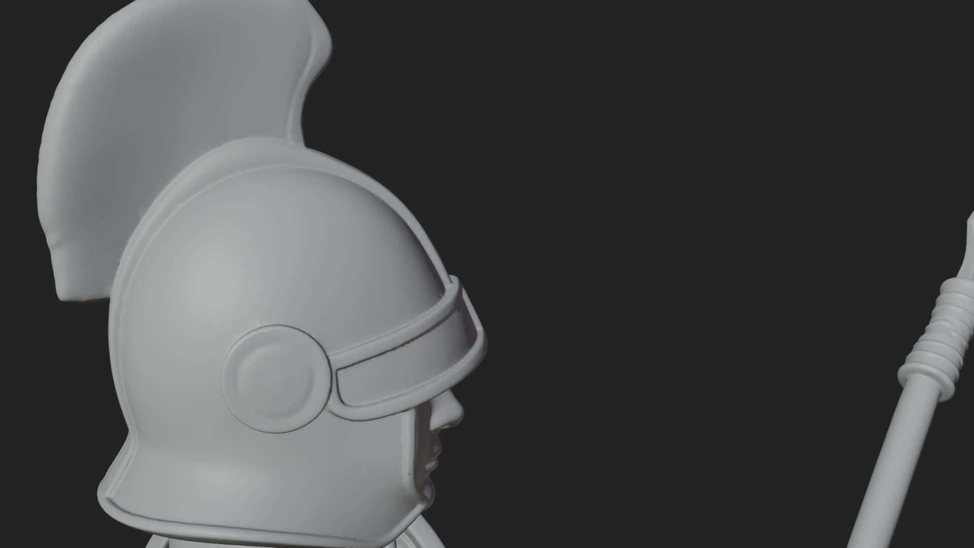 Greek Hoplite Warrior Statue Design 17 3D Print Model 3D Model