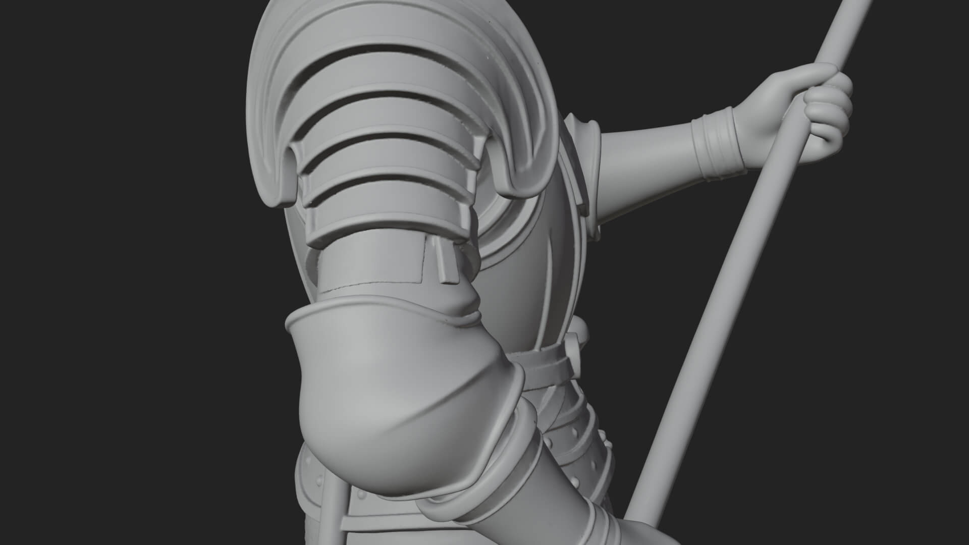 Greek Hoplite Warrior Statue Design 17 3D Print Model 3D Model