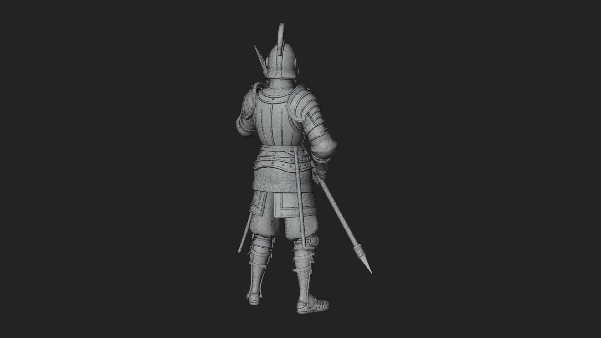Greek Hoplite Warrior Statue Design 17 3D Print Model 3D Model
