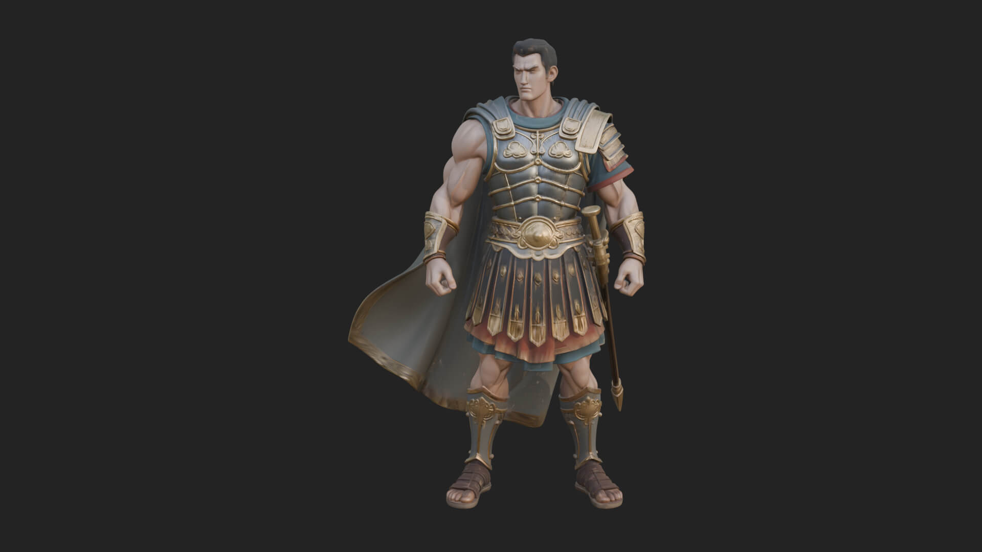 Greek Hoplite Warrior Statue Design 18 3D Print Model 3D Model
