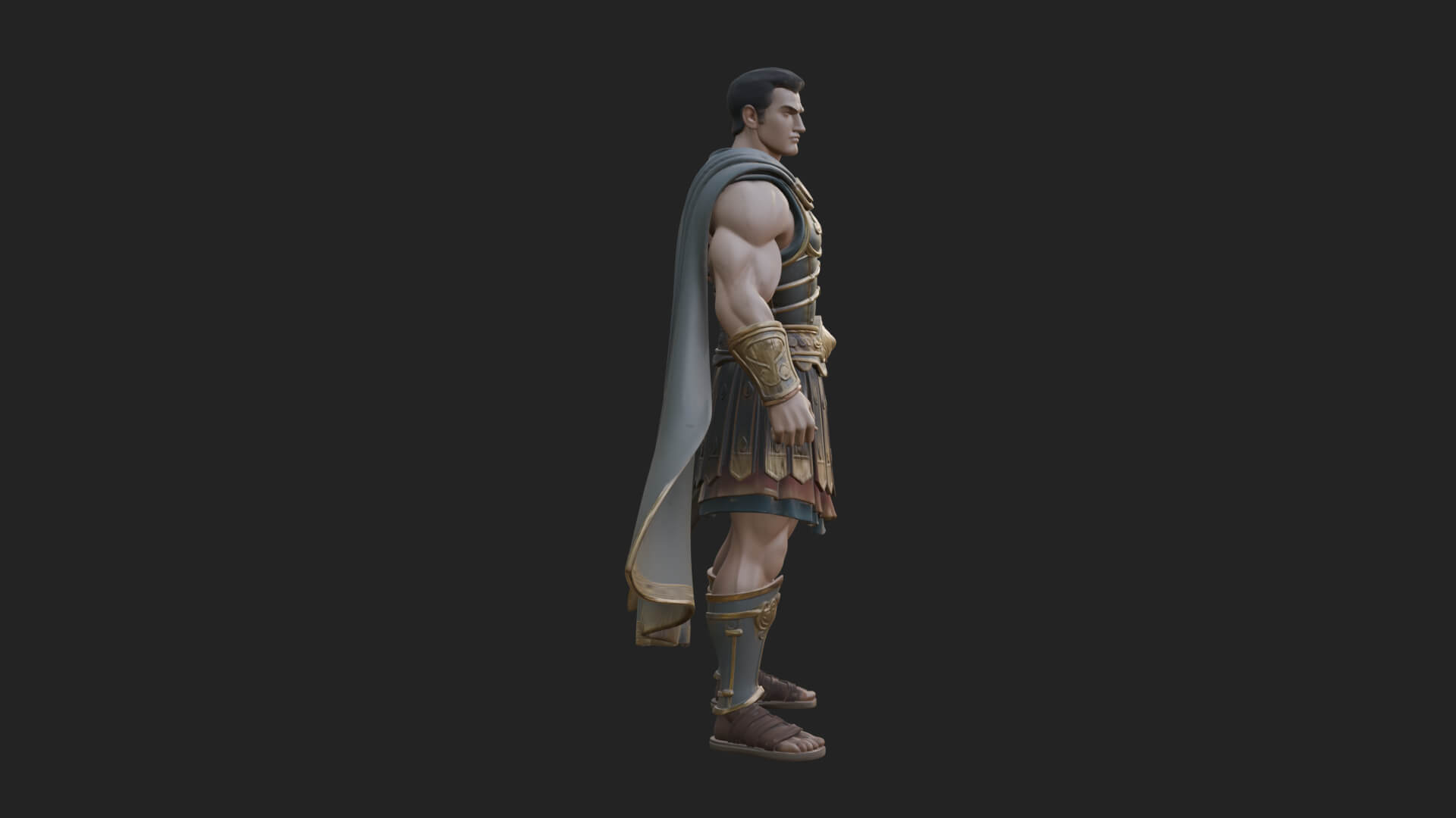 Greek Hoplite Warrior Statue Design 18 3D Print Model 3D Model
