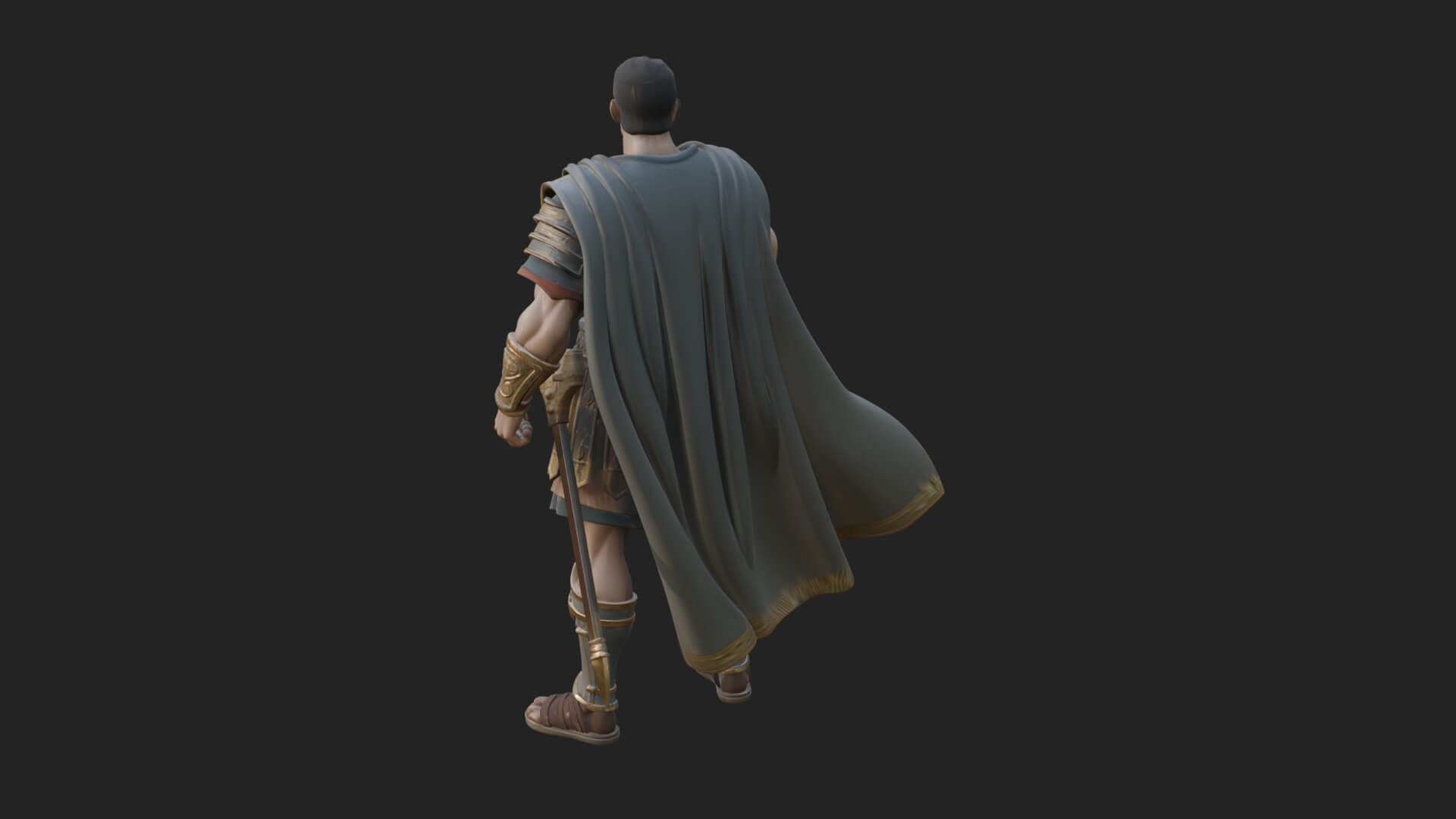Greek Hoplite Warrior Statue Design 18 3D Print Model 3D Model